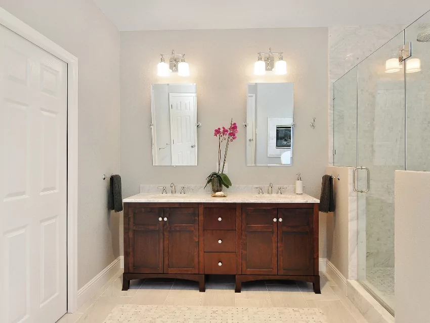 douglah-designs-east-bay-selecting-the-right-cabinets-master-bath-double-vanity-basket-weave-floor-tile
