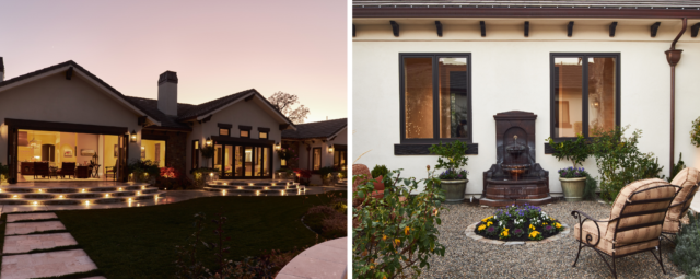 douglah-designs-moraga-ca-mediterranean-full-home-renovation-indoor-outdoor-living-back-yard-lit-at-dusk-and-courtyard