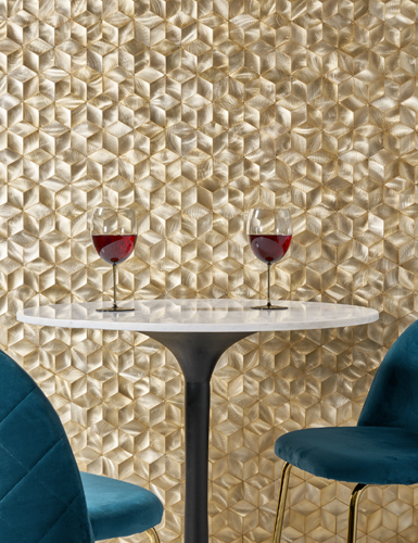 Luxe Home Akdo Sophisticated Metal Tiles
