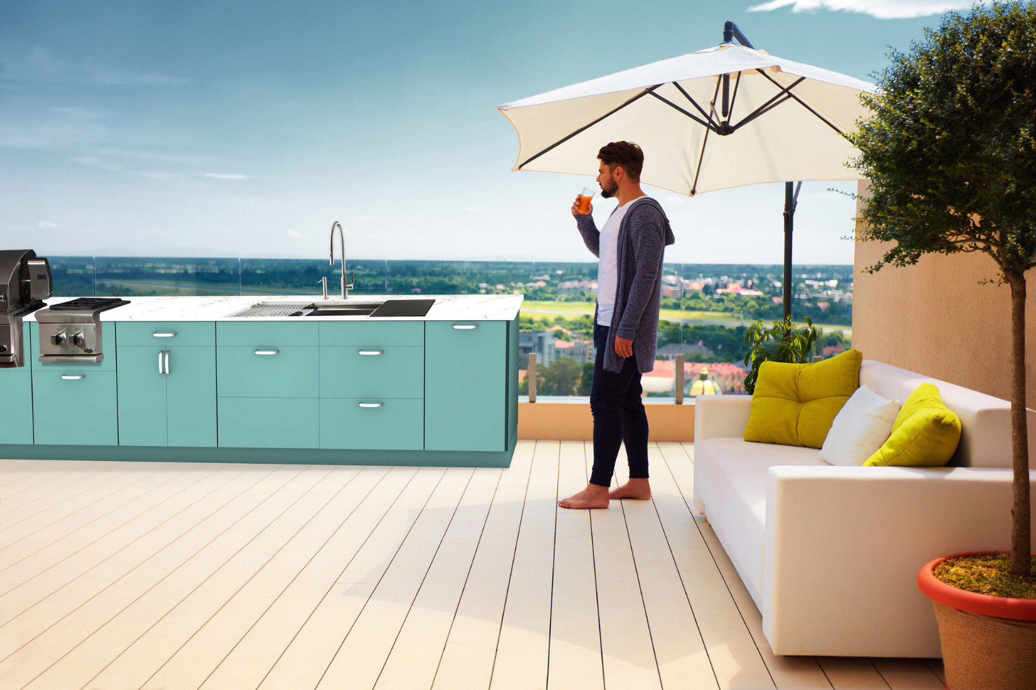 Luxe-Home-Douglah-Designs-Lafayette-CA-Outdoor-Dining-Vibrant-Kitchen-Cabinets-Modern-Contemporary