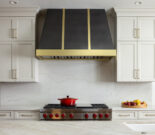 Cabinet Hardware Custom Designed Kitchen Hood Satin Brass Lafayette