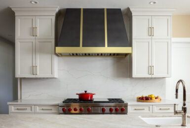 Cabinet Hardware Custom Designed Kitchen Hood Satin Brass Lafayette