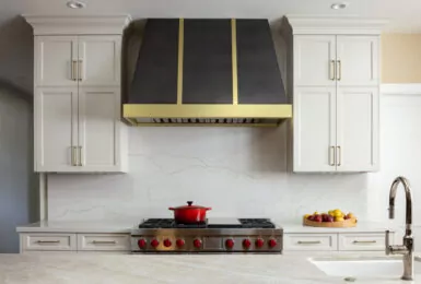 Cabinet Hardware Custom Designed Kitchen Hood Satin Brass Lafayette