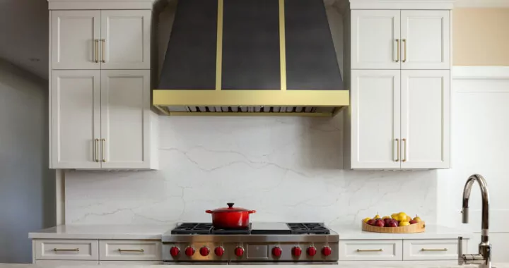 Cabinet Hardware Custom Designed Kitchen Hood Satin Brass Lafayette
