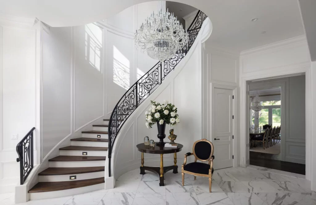 Parisian Elegant Alamo Luxe Entry Interior Design