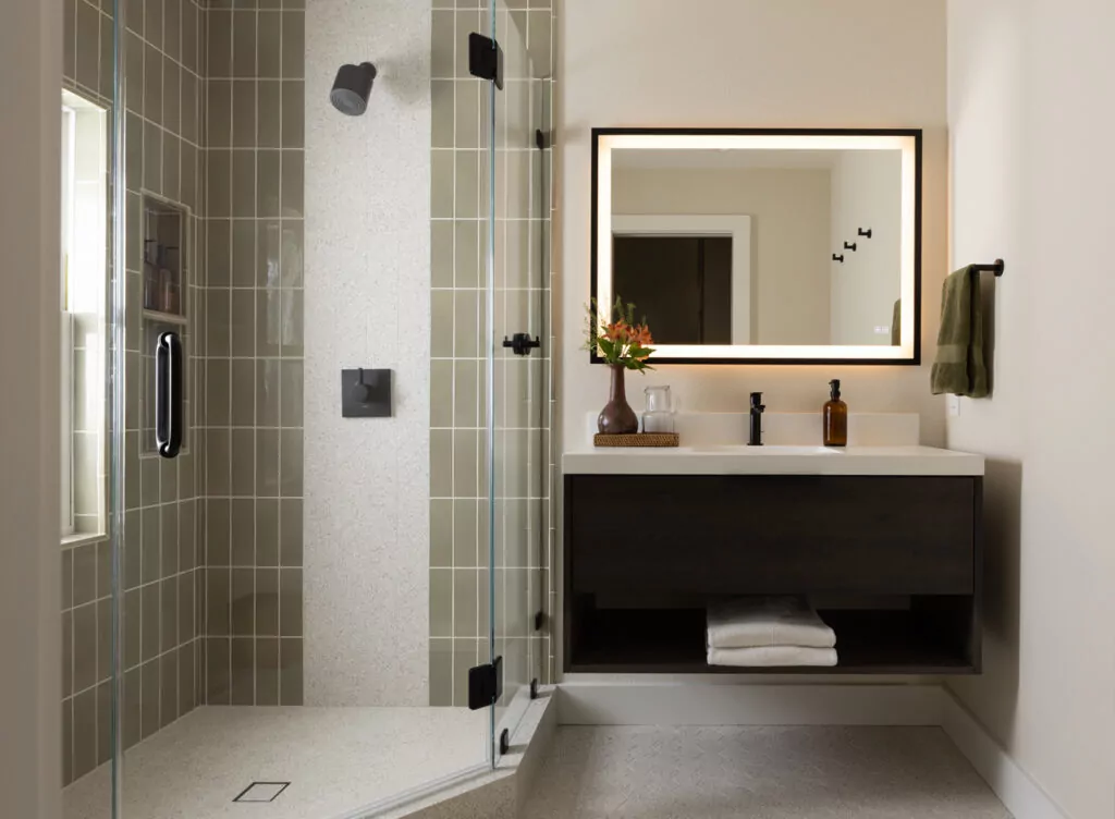 Mid Century Whole House Guest Bathroom Remodel Lafayette